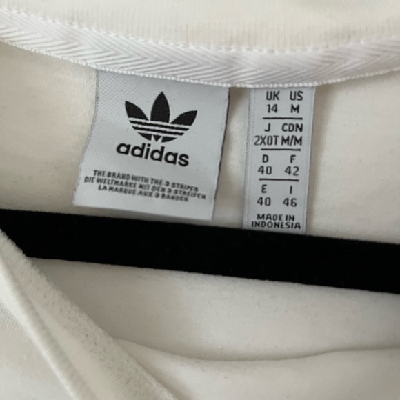 ADIDAS Original White Trefoil T-Shirt, Size M - Picture 5 of 5